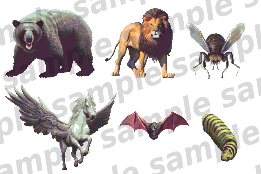 モンスターイラスト素材集「獣・虫・水生 part1」
