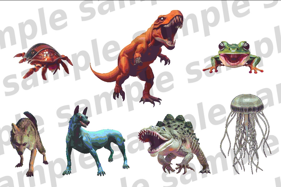 モンスターイラスト素材集「獣・虫・水生 part1」
