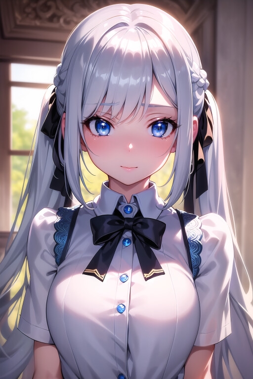 銀髪ツインテのえっちなCG集