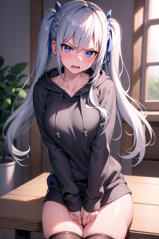 銀髪ツインテのえっちなCG集