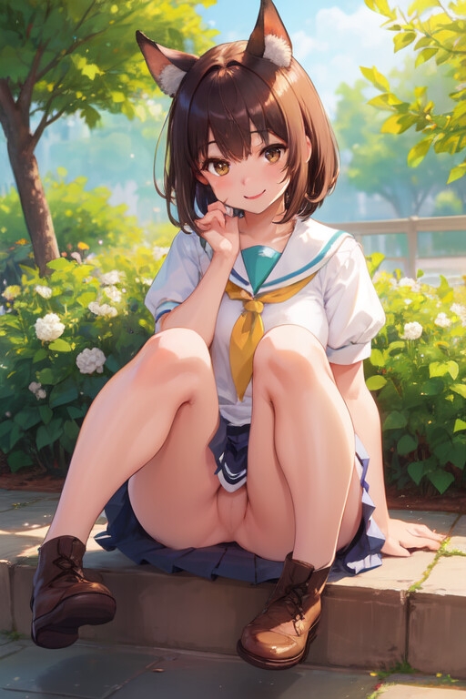 恥ずかしがりながらしゃがんでアソコを見せてくれる女の子集【187枚】