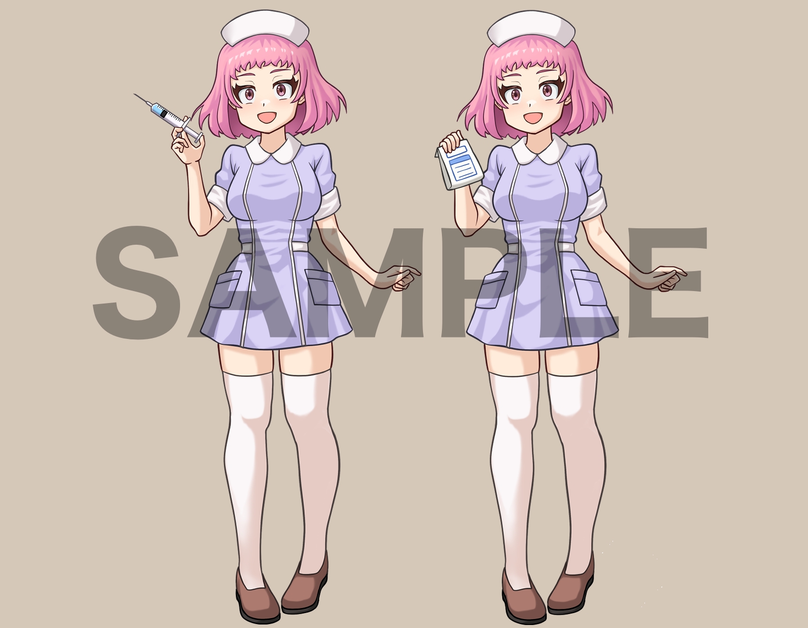 立ち絵素材、お注射とお薬ナース、C24