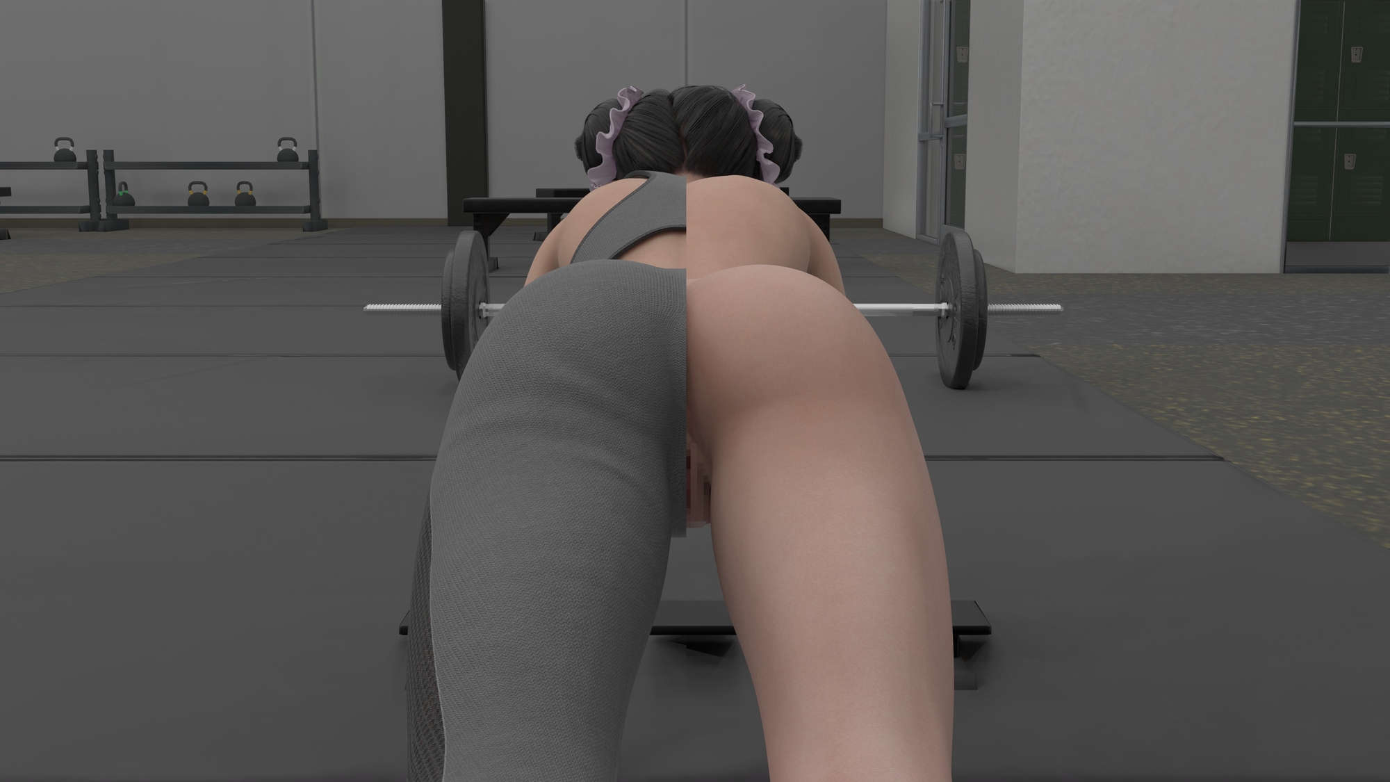 ティファがジムに + 馬のディルドでティファ 4k | *Tifa* in gym + Tifa on horse dildo