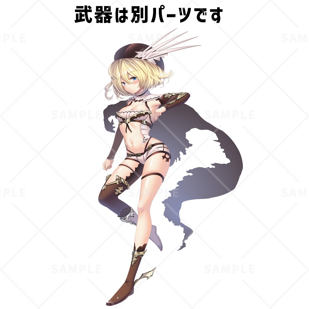 立ち絵素材_77(魔導弓女子)表情9種+弓