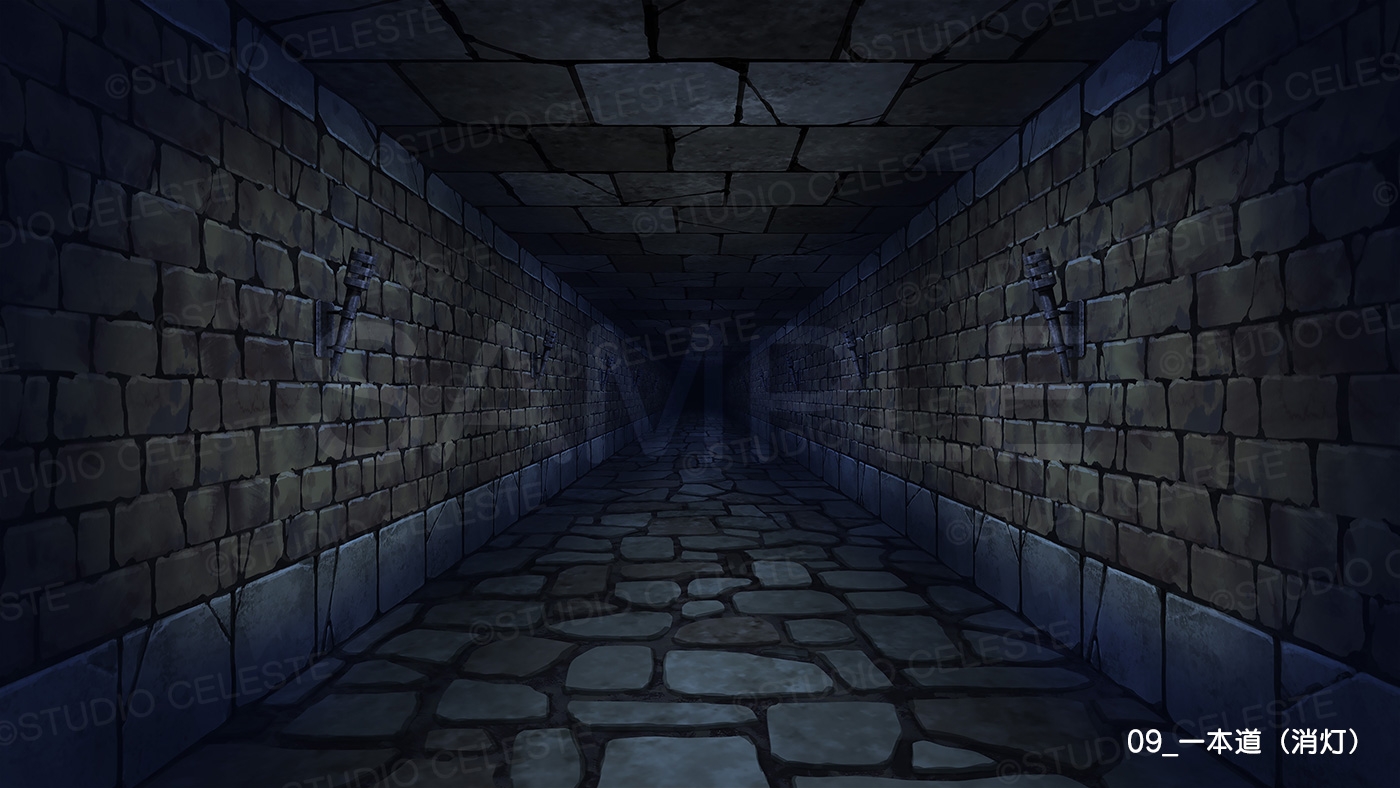 【背景素材集】ダンジョン通路セット