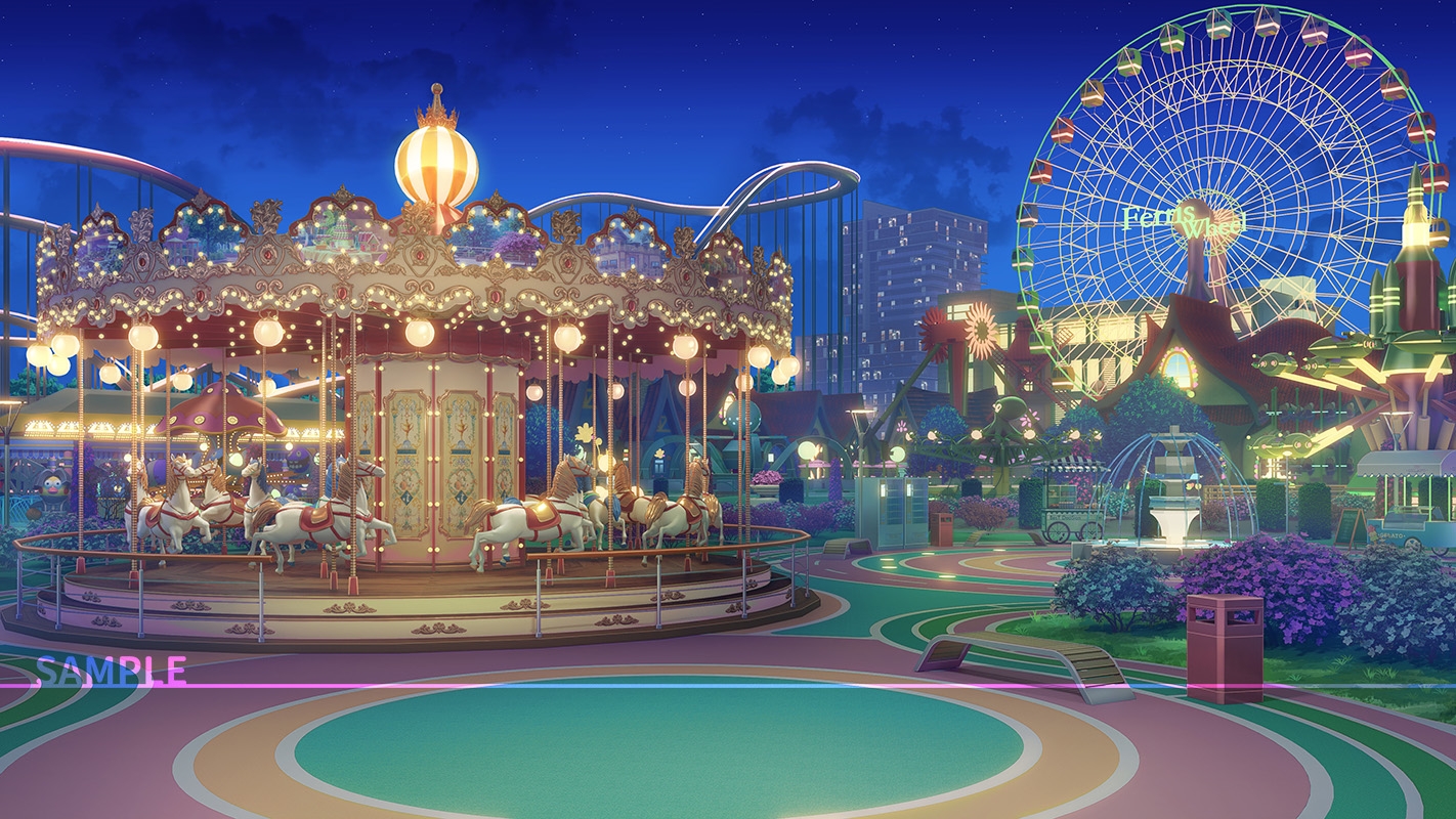 背景素材:遊園地