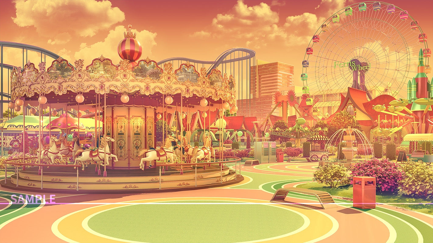 背景素材:遊園地