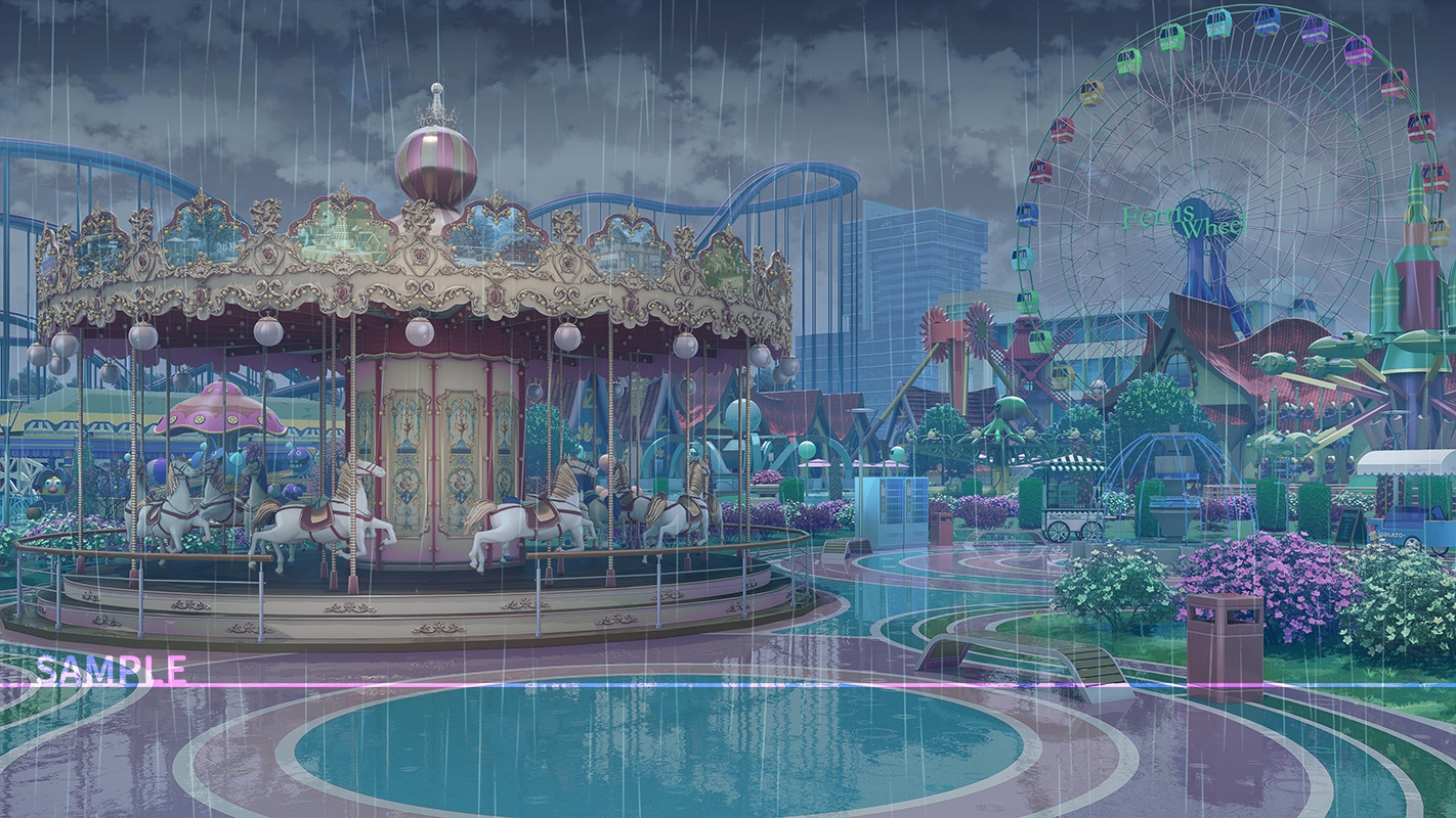 背景素材:遊園地