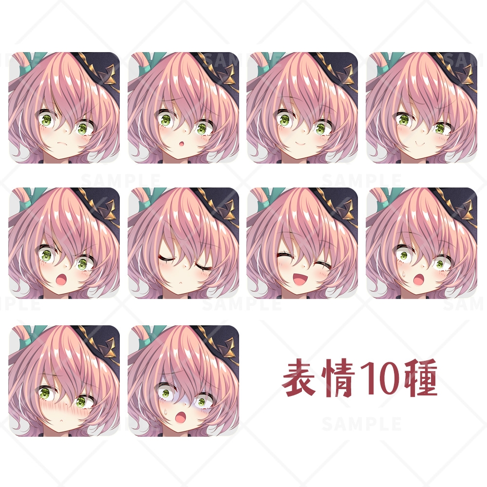 立ち絵素材_79(格闘家女子)表情10種