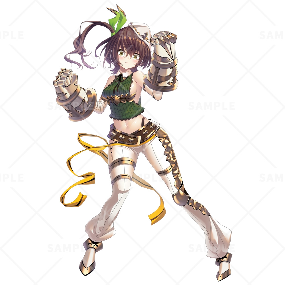 立ち絵素材_79(格闘家女子)3色セット