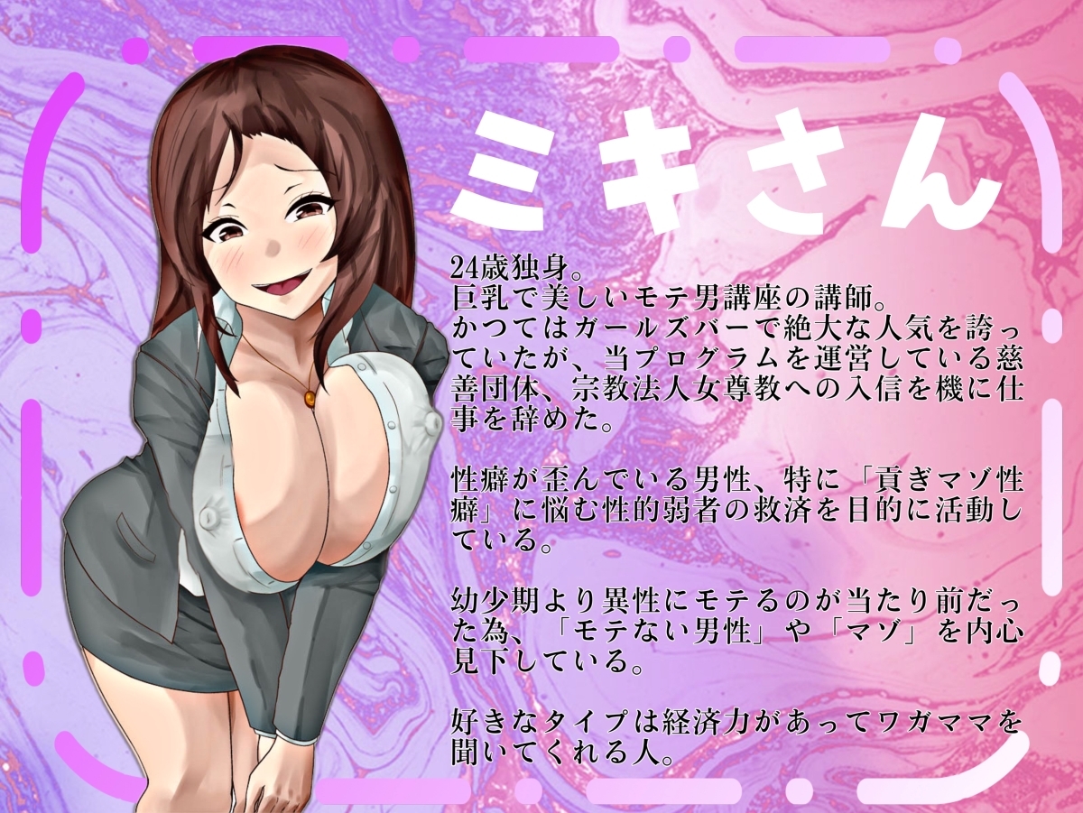 貢ぎマゾ必見! モテ男講座 ～性的弱者救済プログラム～