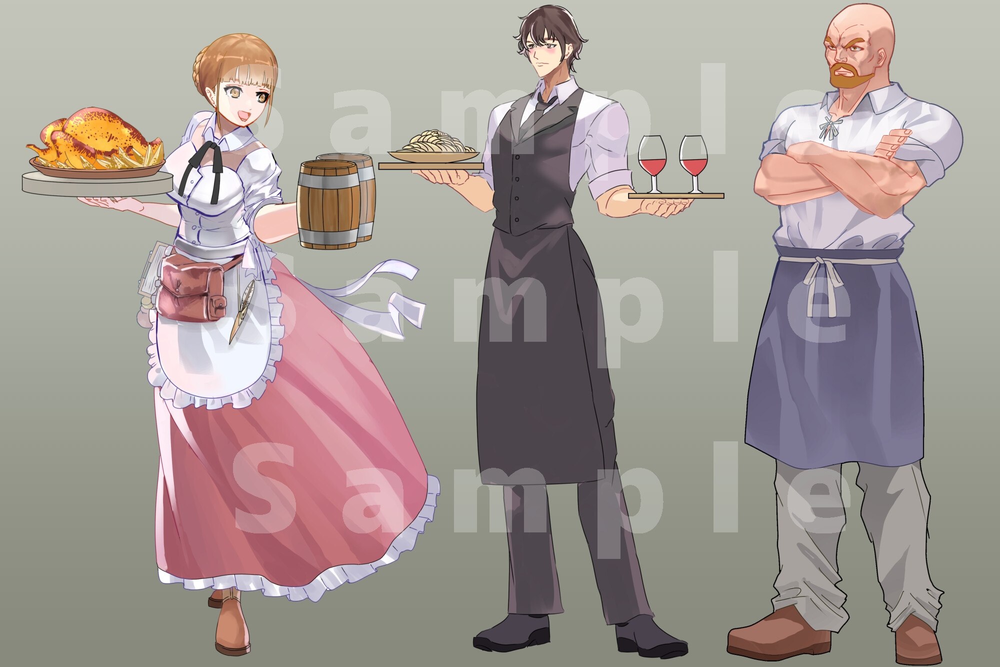 ファンタジーモブキャラクター立ち絵集