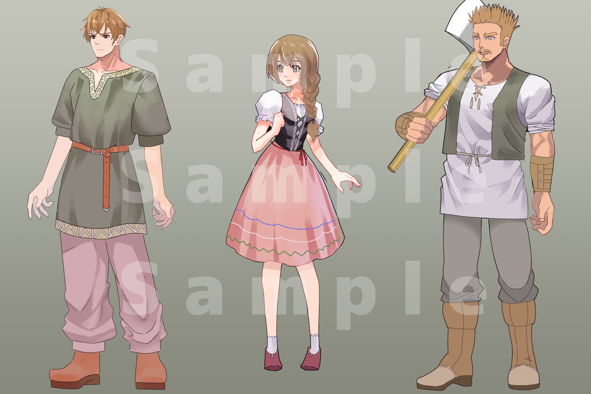 ファンタジーモブキャラクター立ち絵集