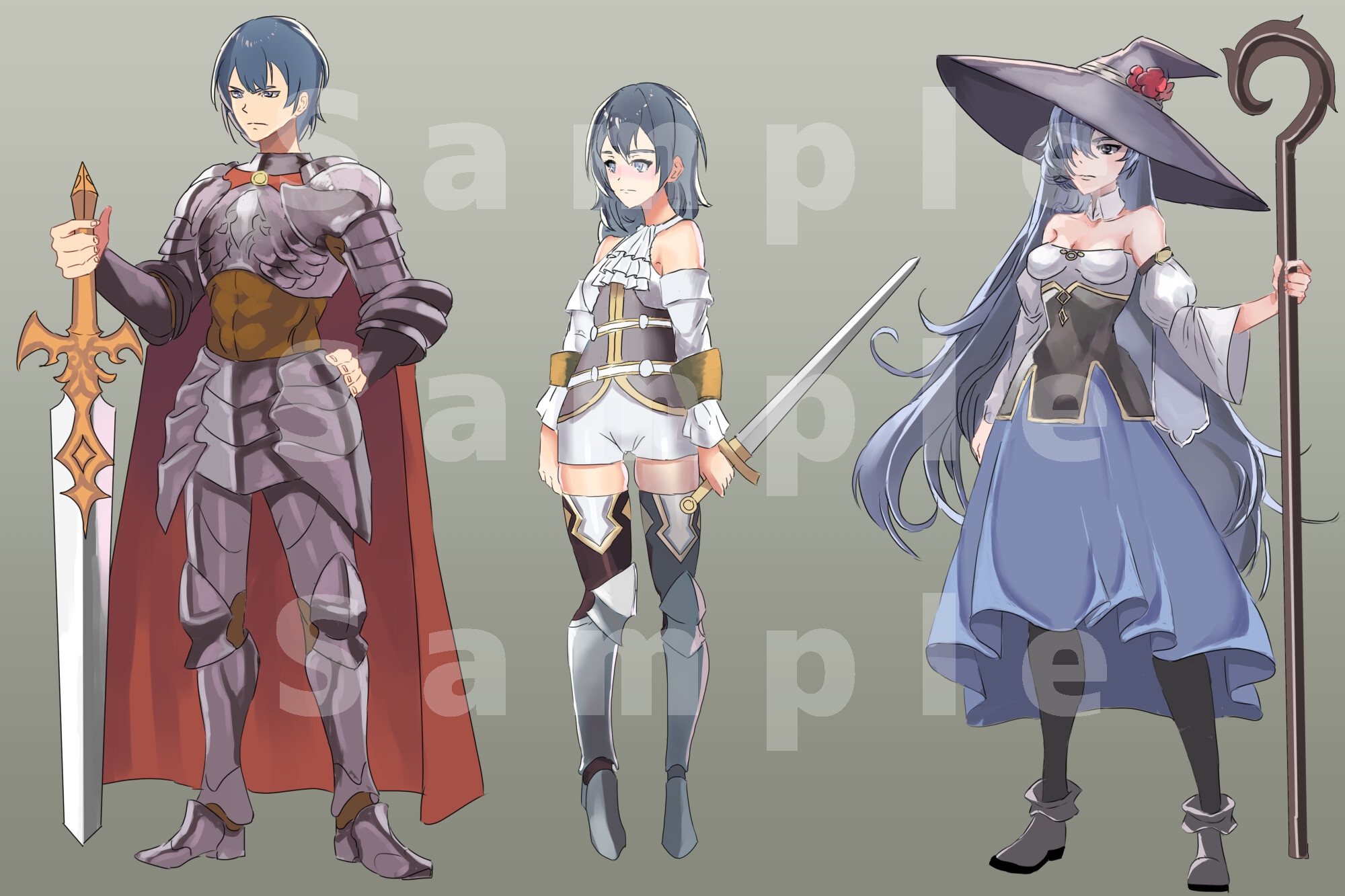 ファンタジーモブキャラクター立ち絵集