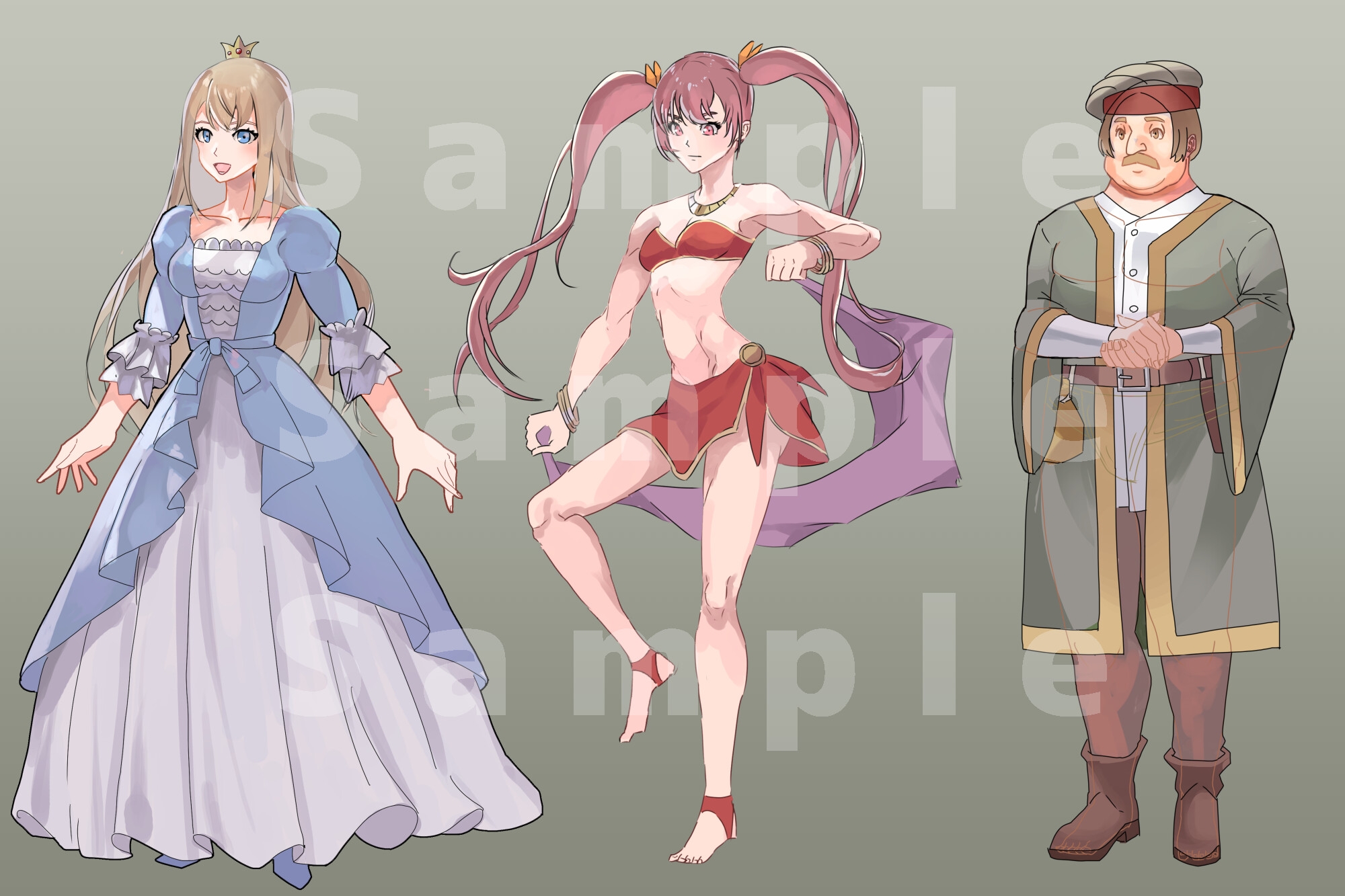 ファンタジーモブキャラクター立ち絵集