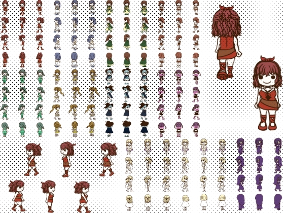 RPGツクールでも使える女性のRPG職業キャラチップ