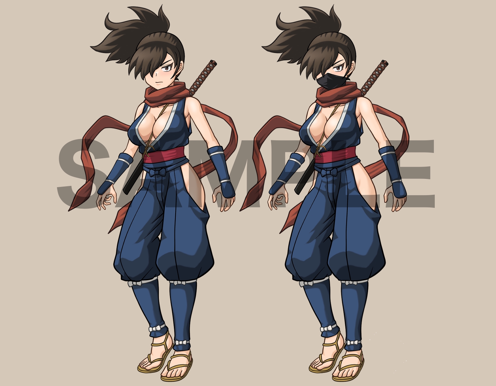 立ち絵素材、女忍者、くノ一、C27