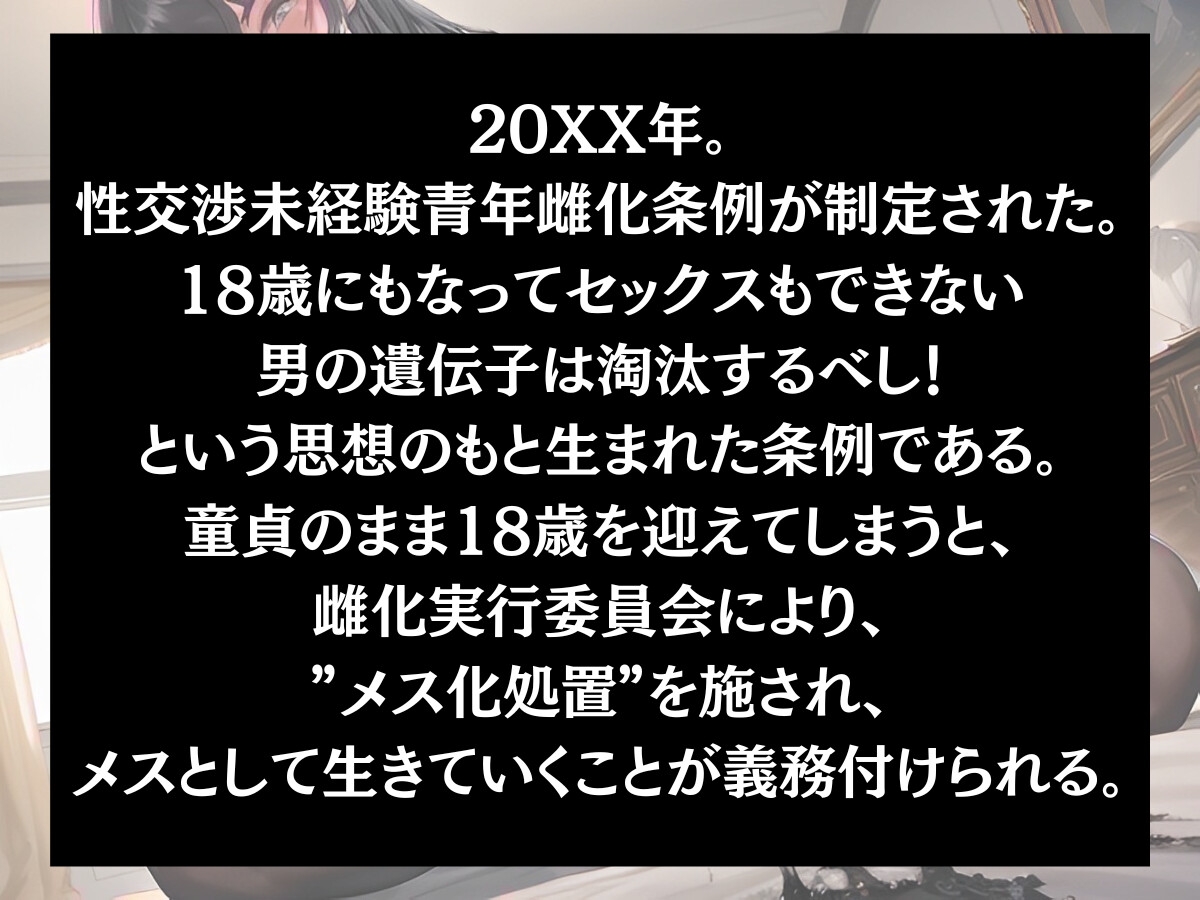 【期間限定110円】性交渉未経験青年雌化条例 ～ふたなり公務員に職務を執行されて肉便器になっちゃった僕～