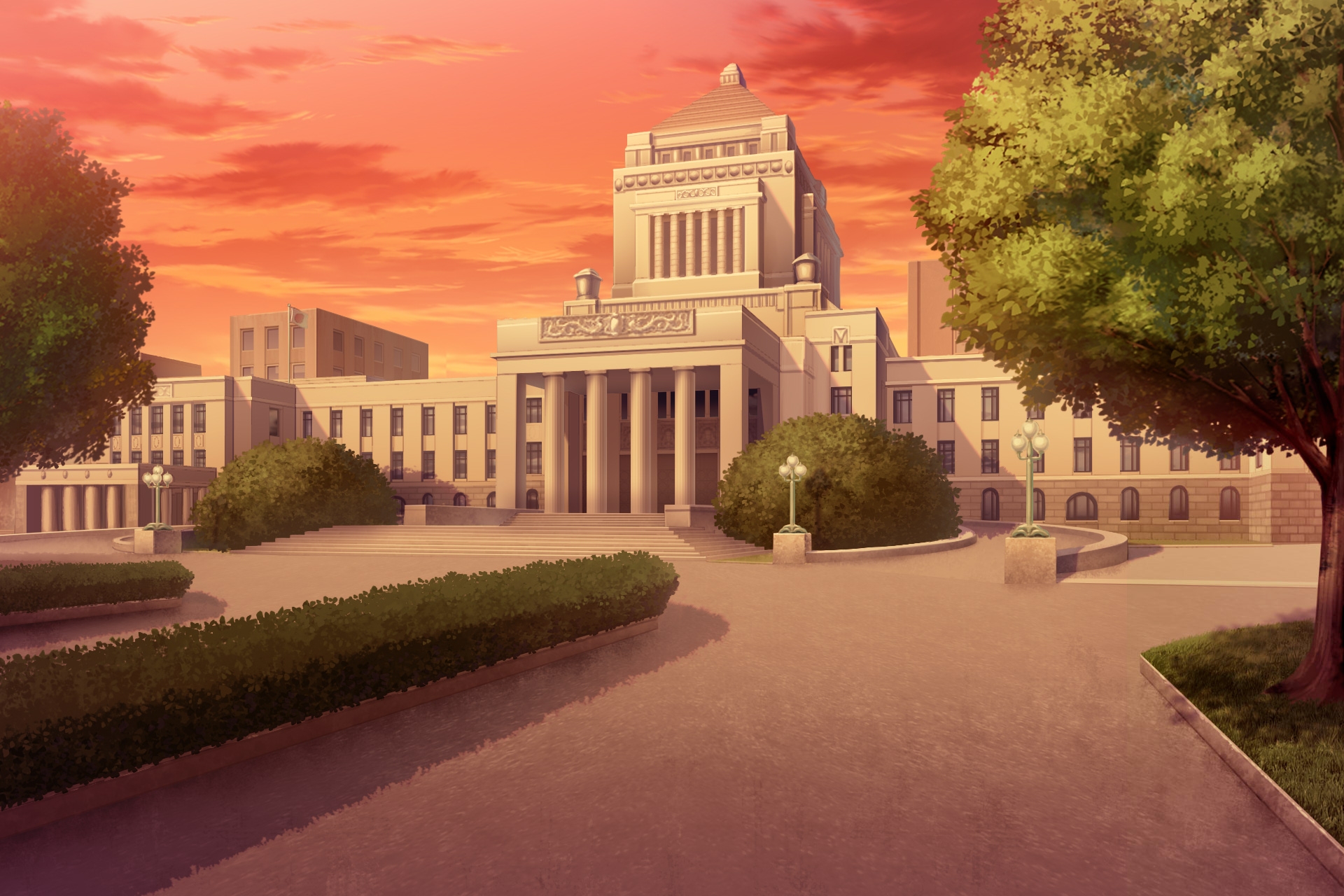 単品5種背景素材v100国会議事堂