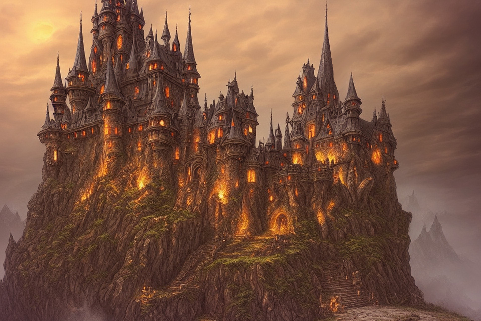 単品5種背景素材v03c魔王城