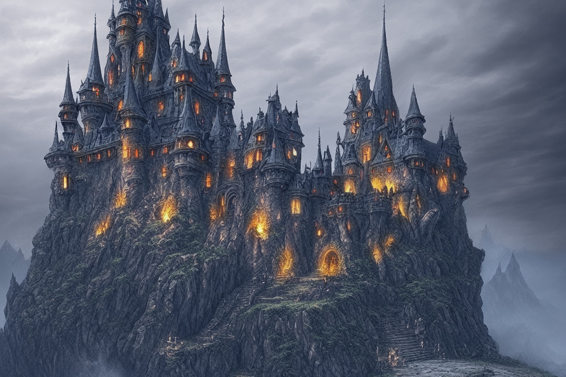 単品5種背景素材v03c魔王城