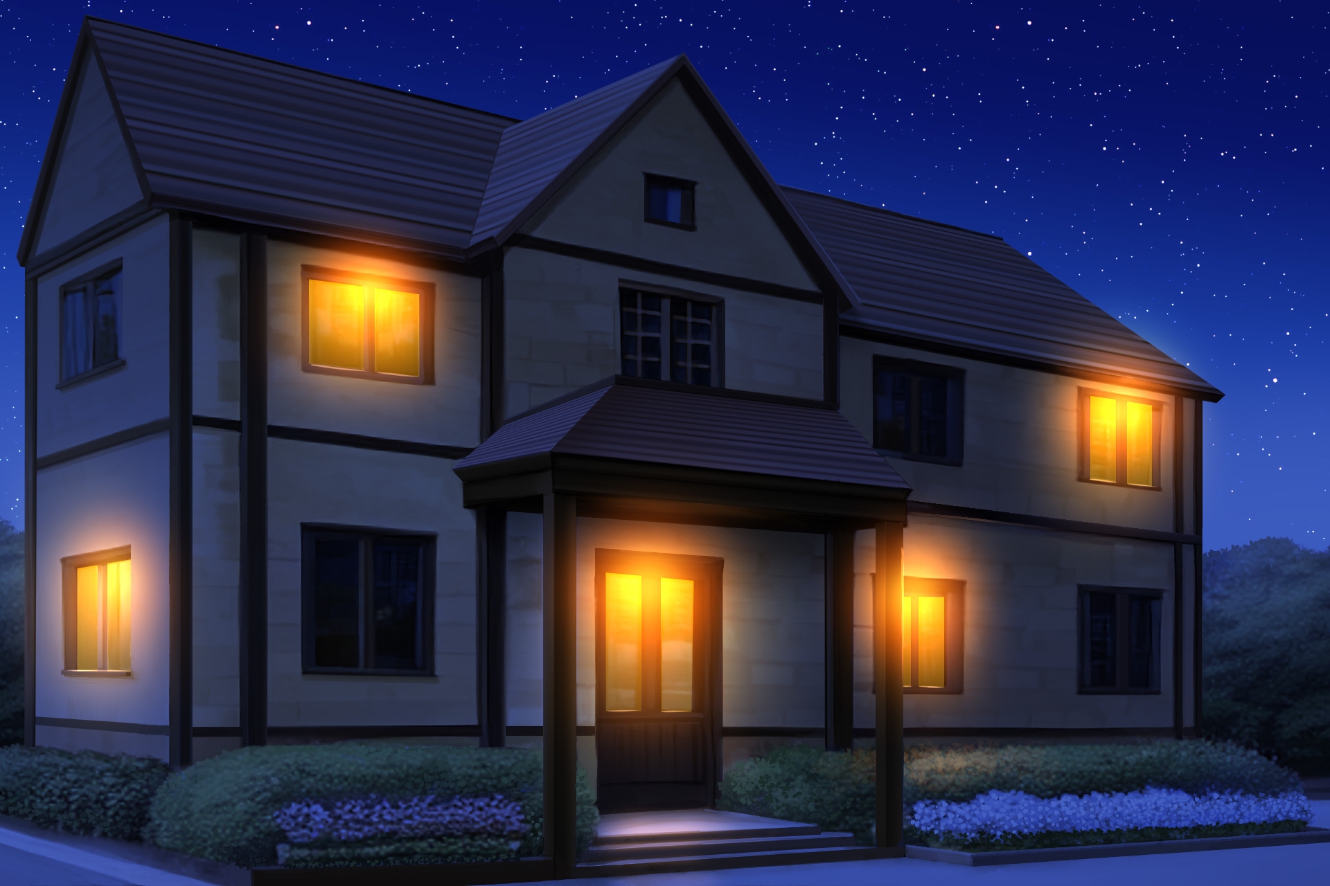 単品5種背景素材v05b民家2