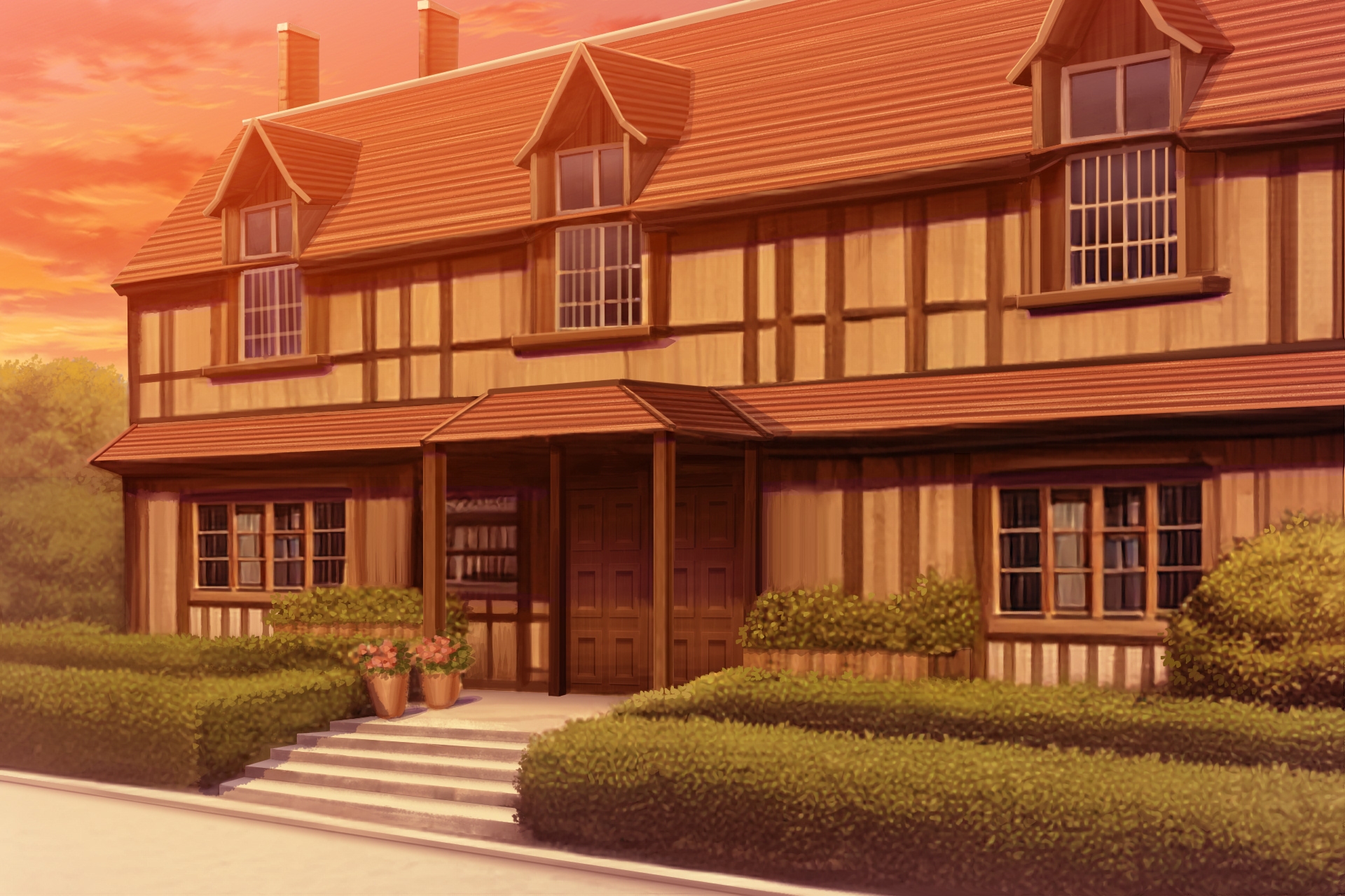 単品5種背景素材v05d屋敷