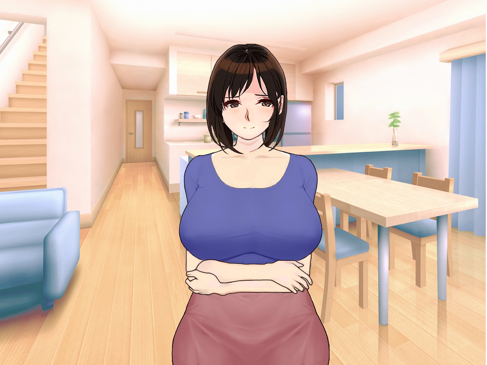 巨乳で綺麗な隣のおばさんで童貞卒業!