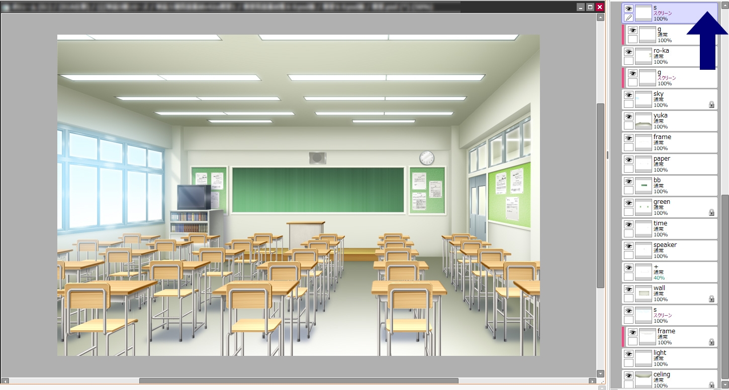 コスパ最高教室背景素材集60PSD版