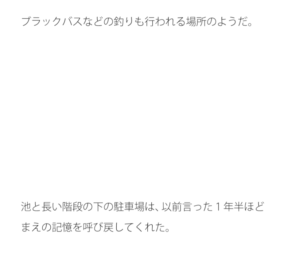 坂の上の池の公園への散歩 少し怖い記憶