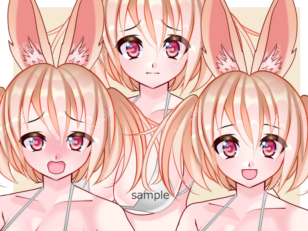 全身立ち絵素材・ファンタジー衣装015《SFうさぎ+カスタム》