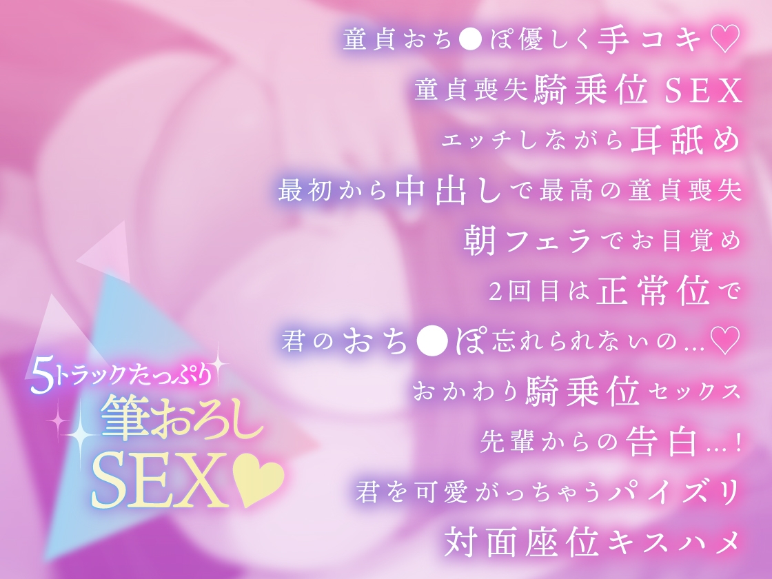 【期間限定330円/筆おろしシリーズ】バイト先の先輩に童貞をカミングアウトして極上の筆おろしを、シてもらってから…【KU100】