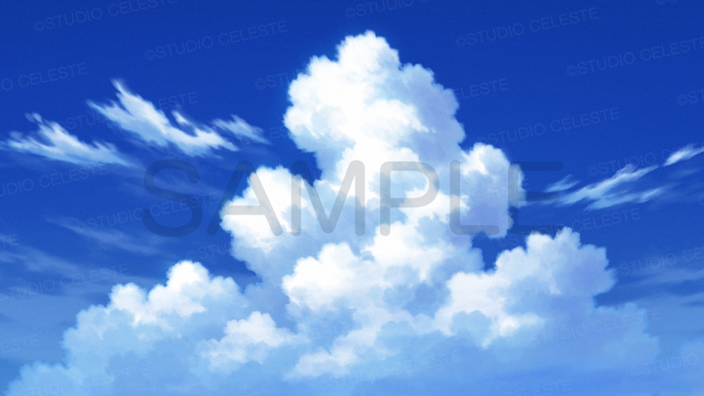 【背景素材集】夏空(入道雲)