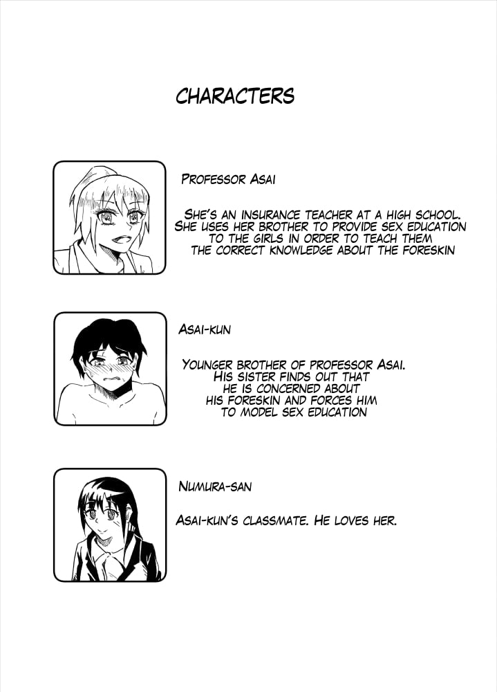 Sex education using foreskin boy