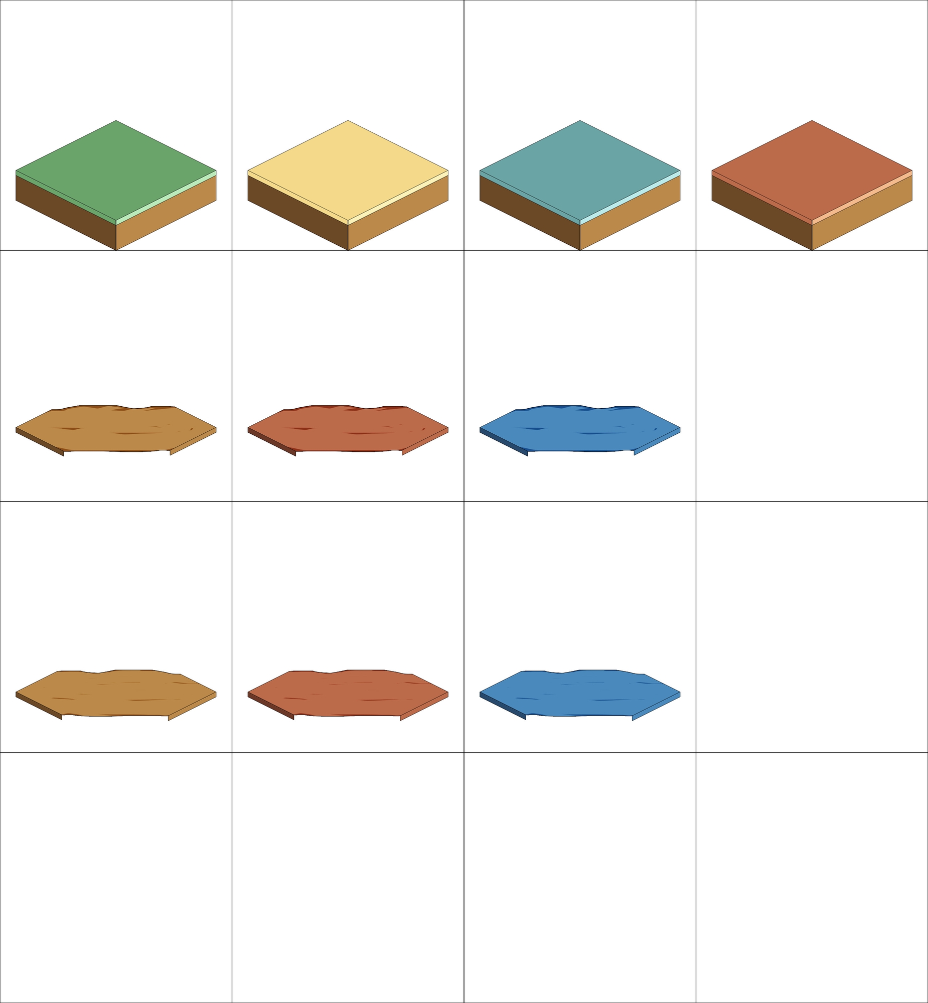 【画像素材】ジオラマ:地面1種+道1種+湖1種+空1種/全31枚