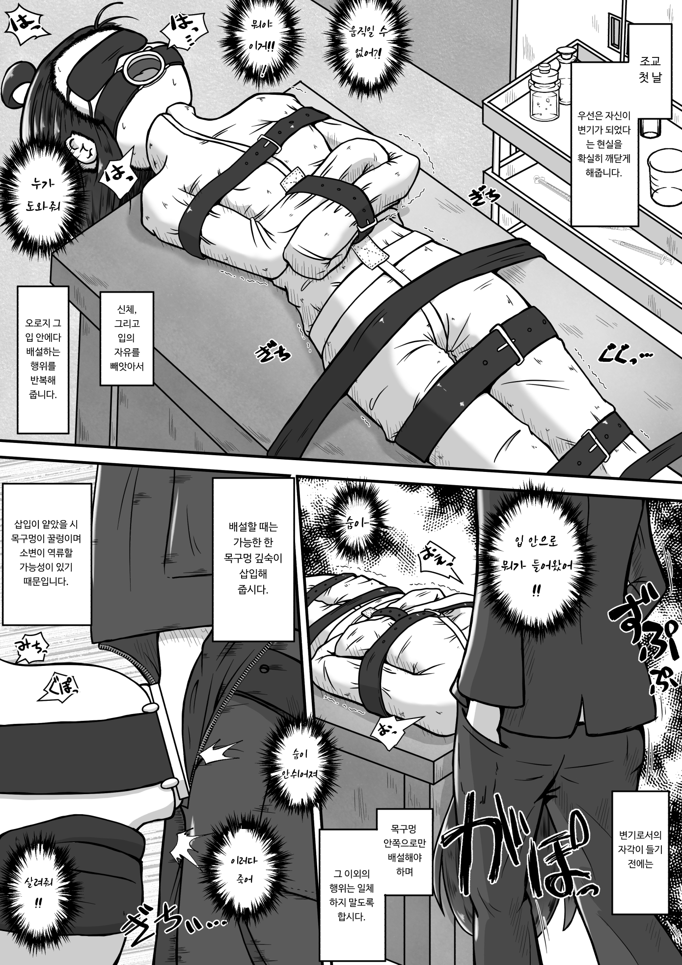 【韓国語版】下校中の女の子を拉致して口便器に調教するお話