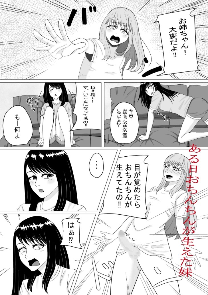 おちんちんの生えた妹と始まる話