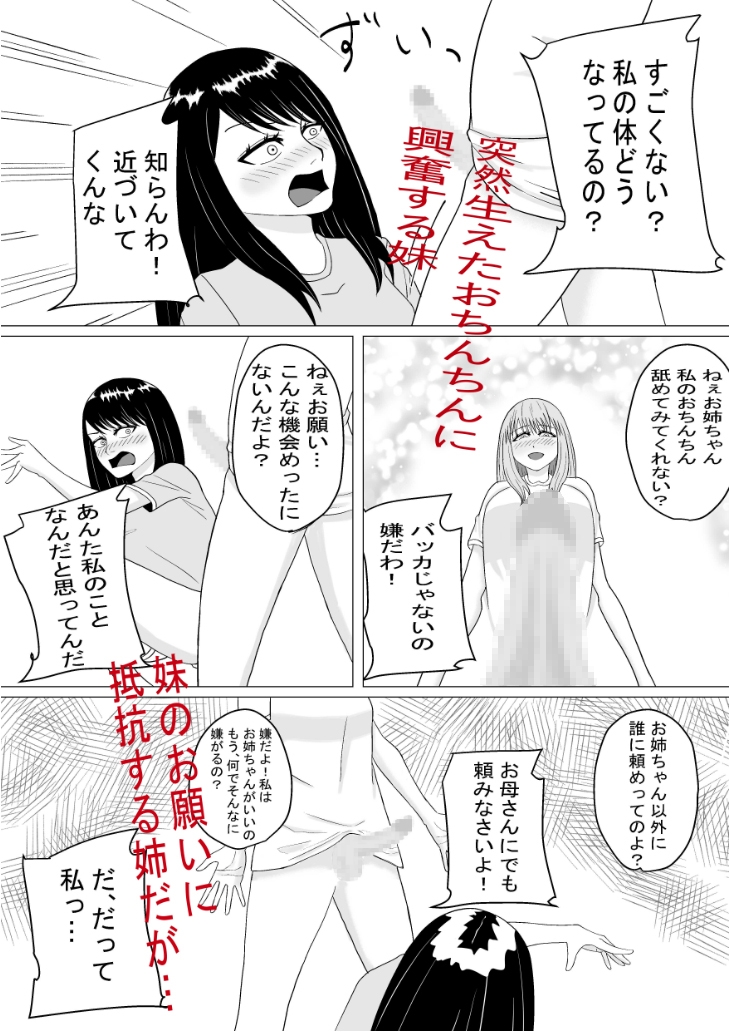 おちんちんの生えた妹と始まる話