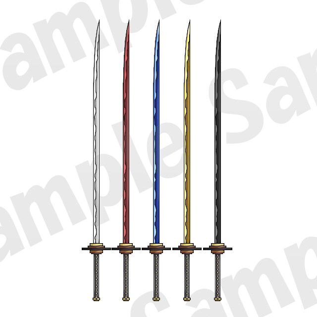 【画像素材】武器:セット2/7種/全36枚