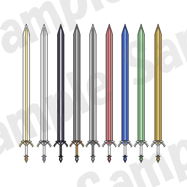 【画像素材】武器:セット3/7種/全35枚