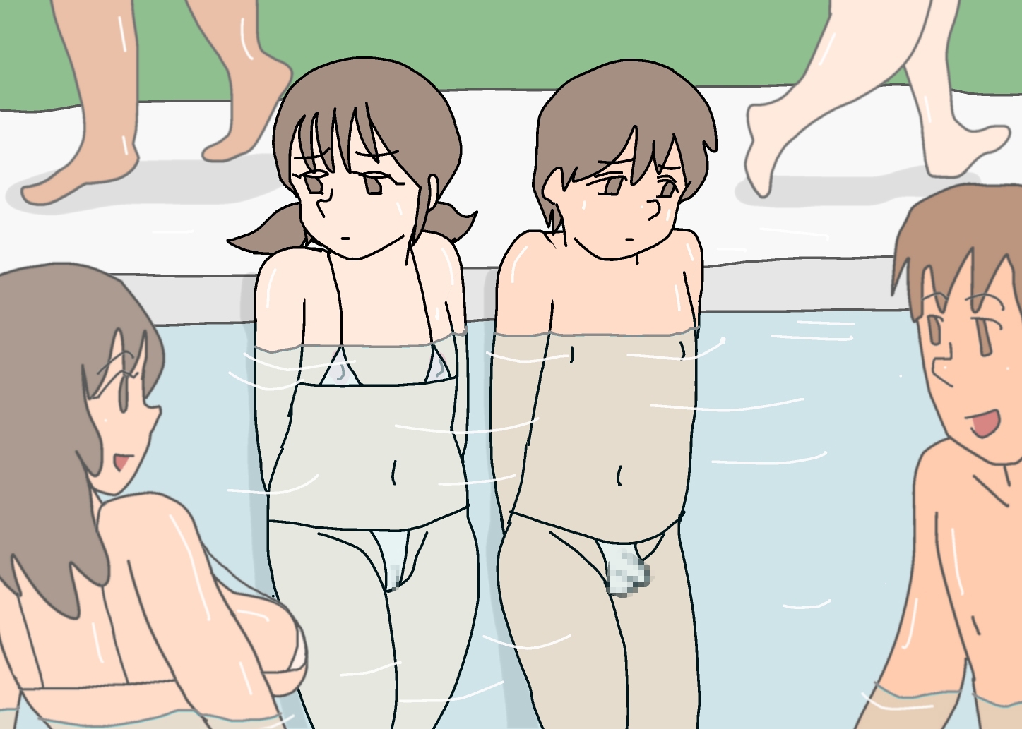 旅行先で知り合った家族同士