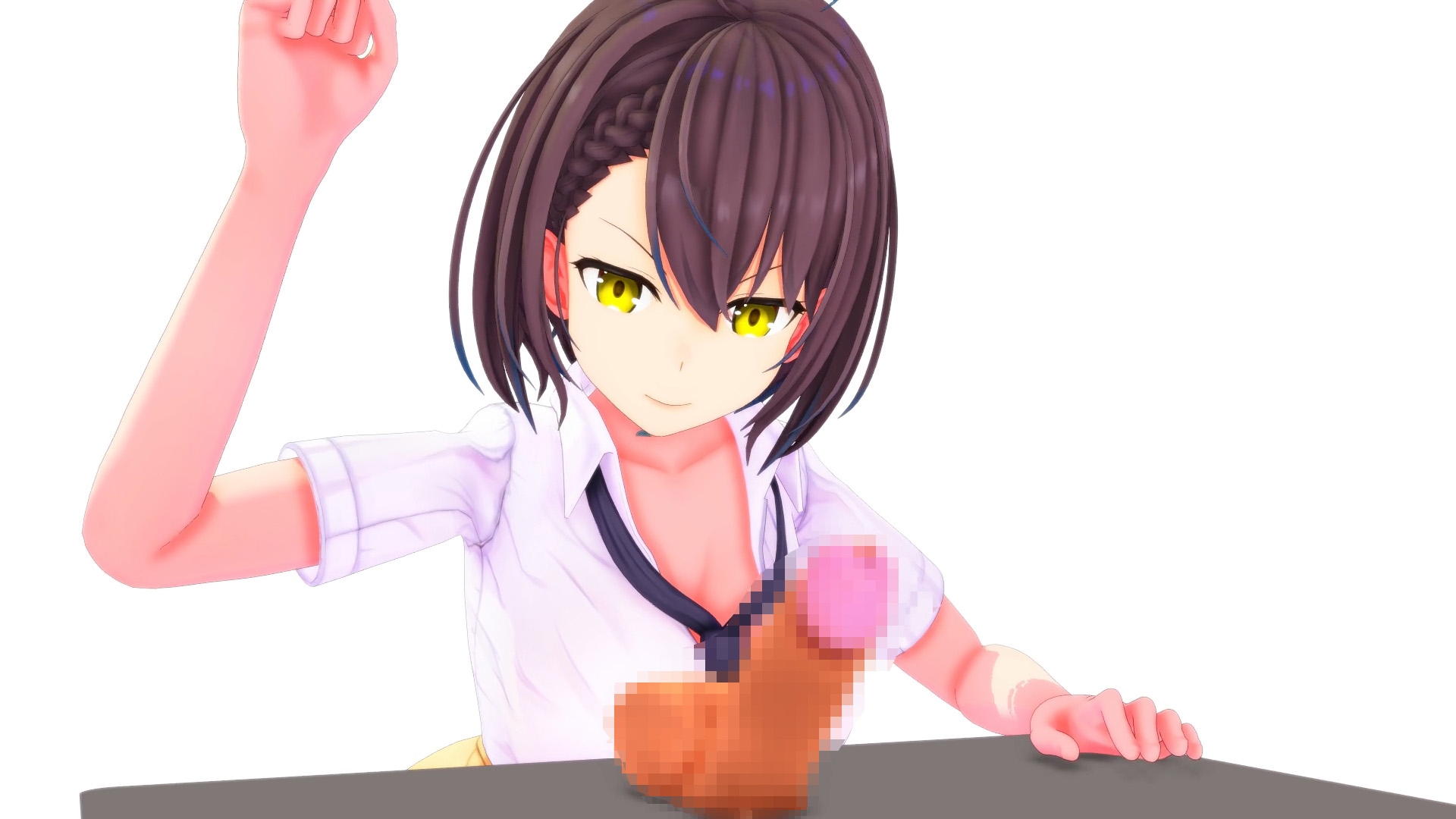 机の上の金玉をいじめる話