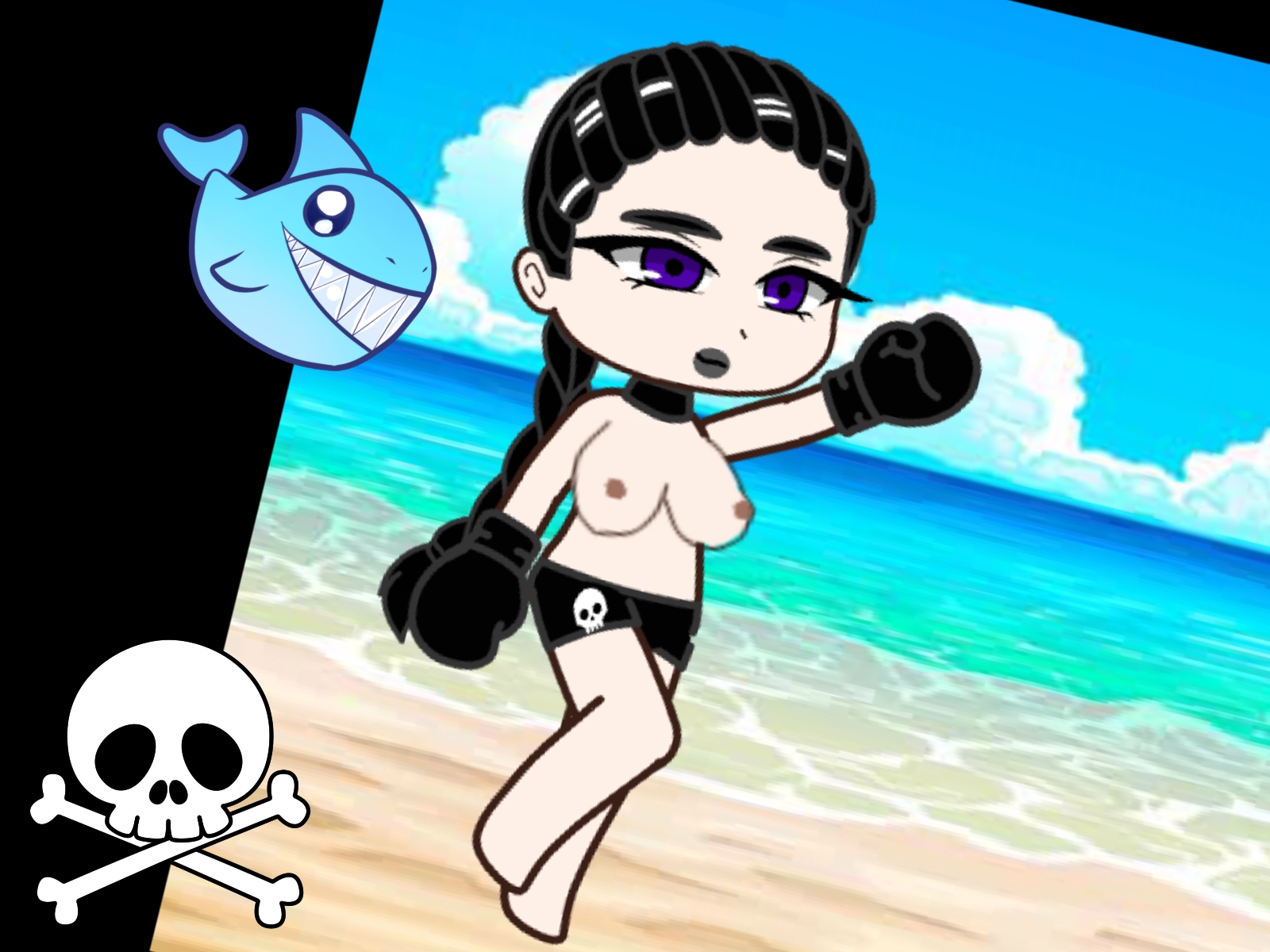 ちびクイーン・オブ・ザ・ビーチ! トップレスボクシングサマー!