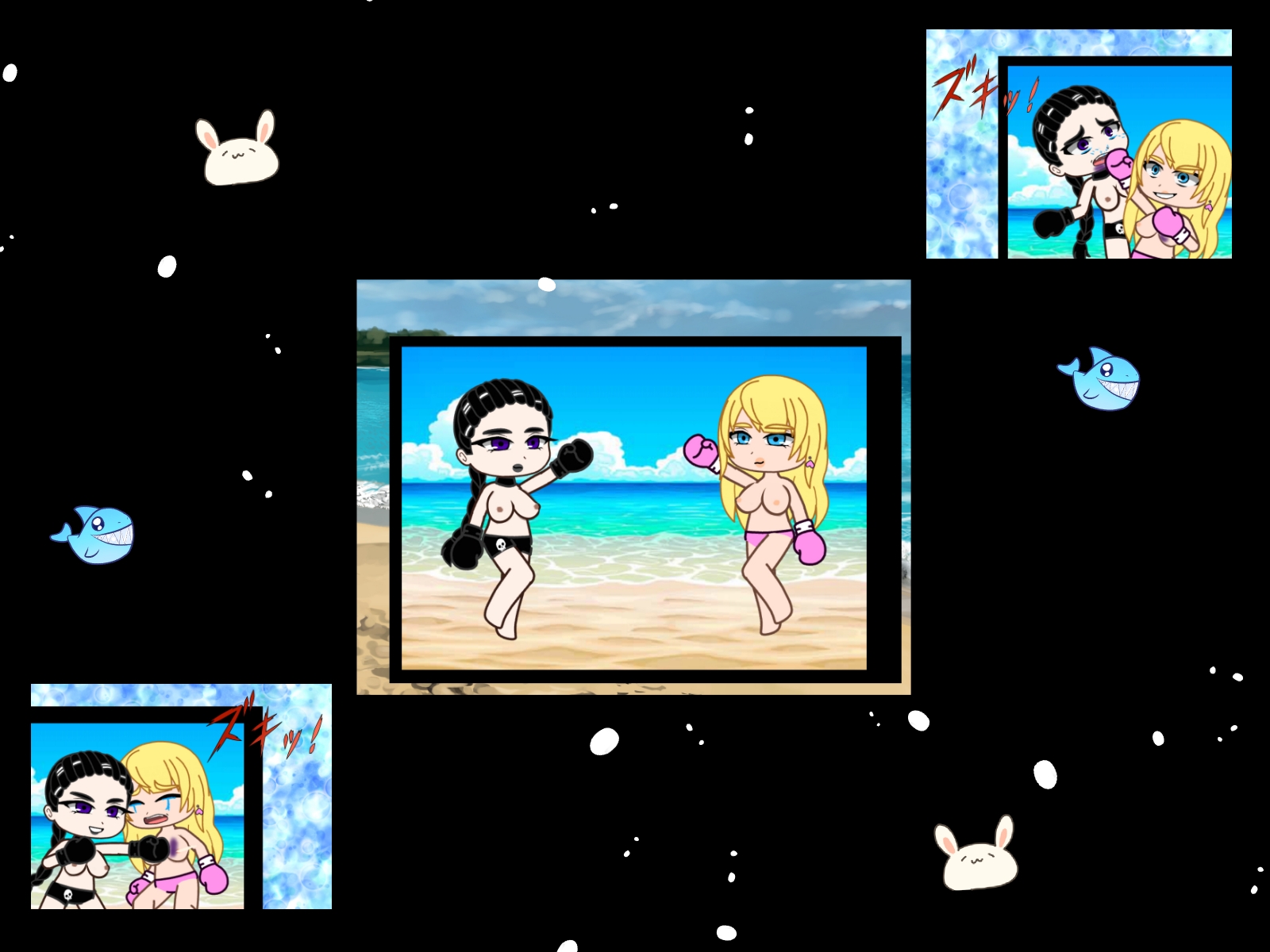 ちびクイーン・オブ・ザ・ビーチ! トップレスボクシングサマー!