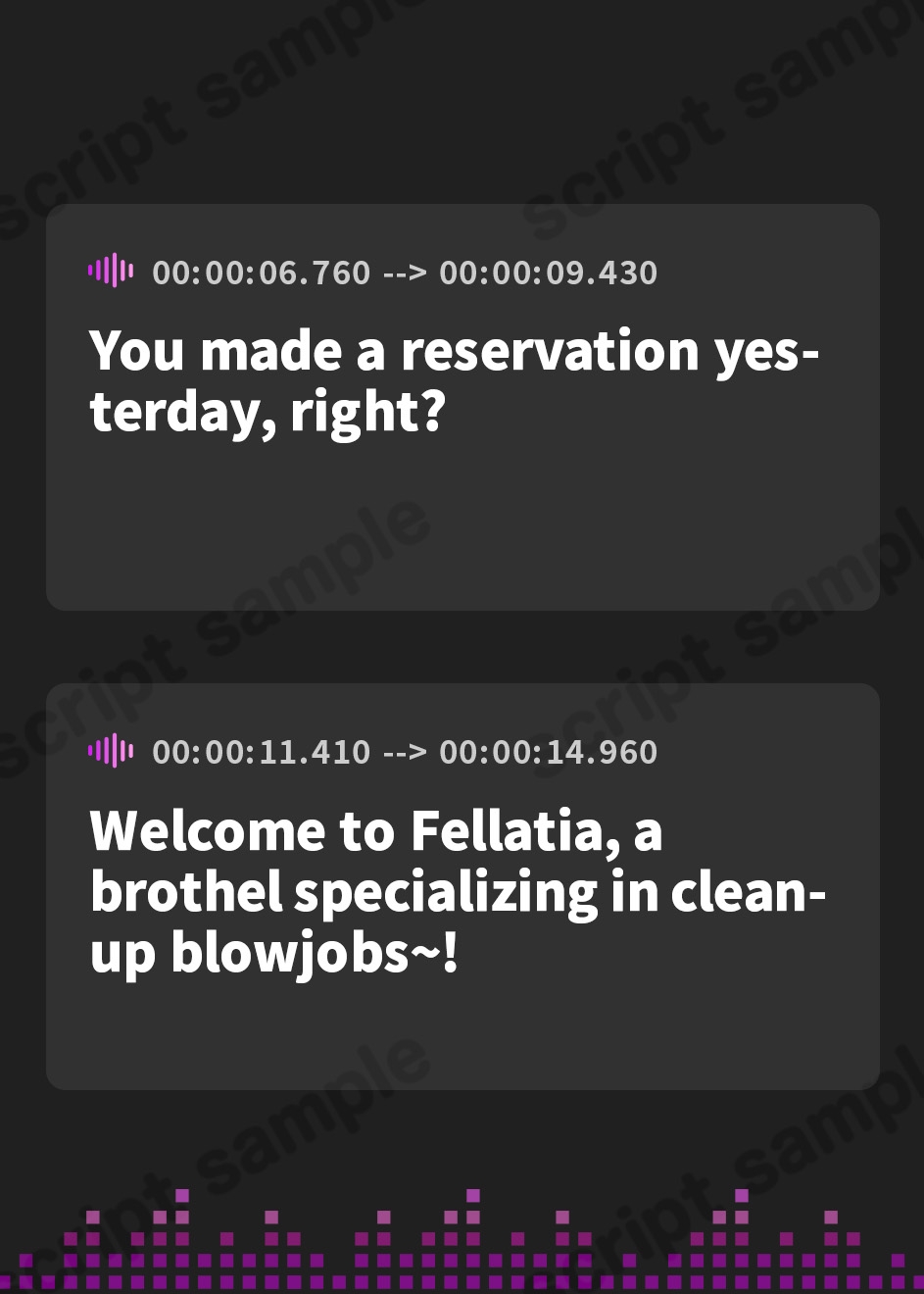 【英語版】お掃除フェラ専門店「フェラティア」 ～いくら射精しても終わらない、 お掃除フェラで強制勃起フルコース♪～