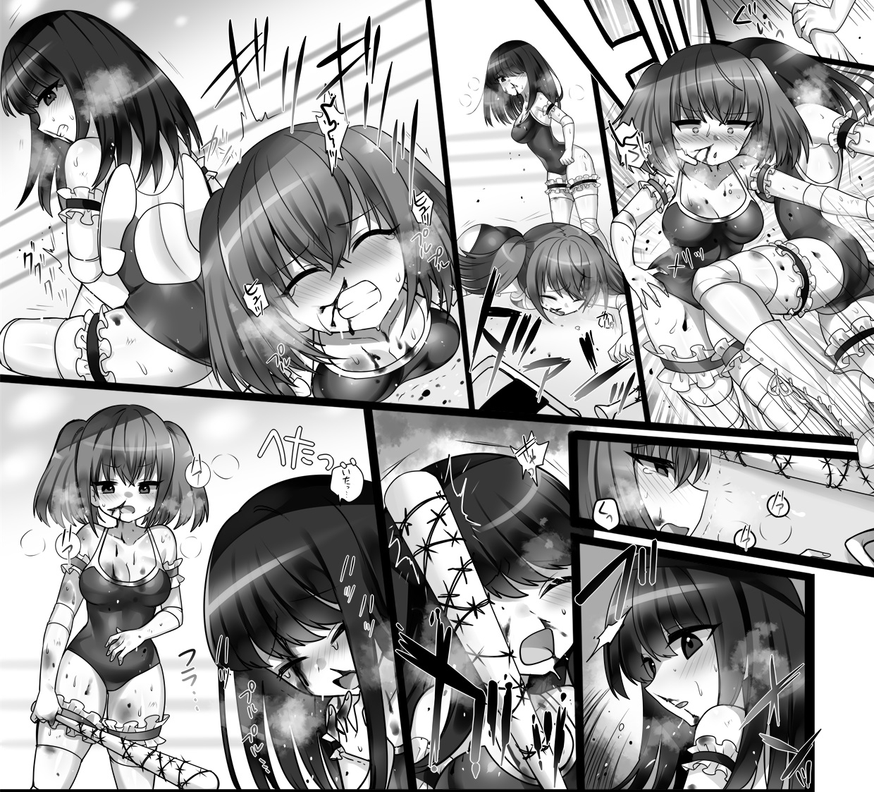 学校で女子プロレス! 全員失神失禁 情け容赦なし編