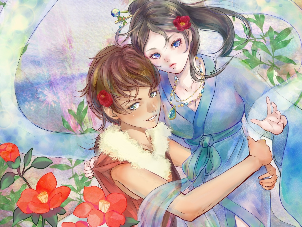 天女との一昼夜【百合】やさしくてちょっとSな女狩人が生意気な天女をあまあま調教