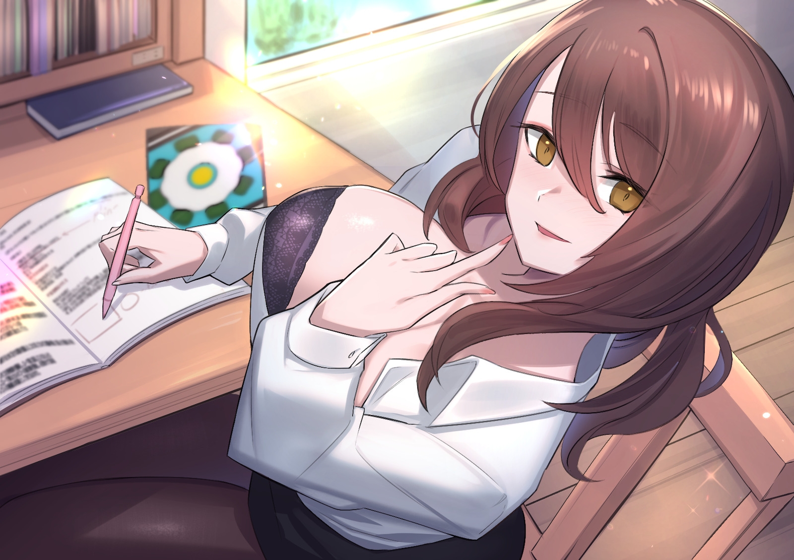 合格率100%!年上家庭教師のエッチなベロチュー性授業。勉強中に好き好き大しゅきホールド子作り中出し淫行セックス