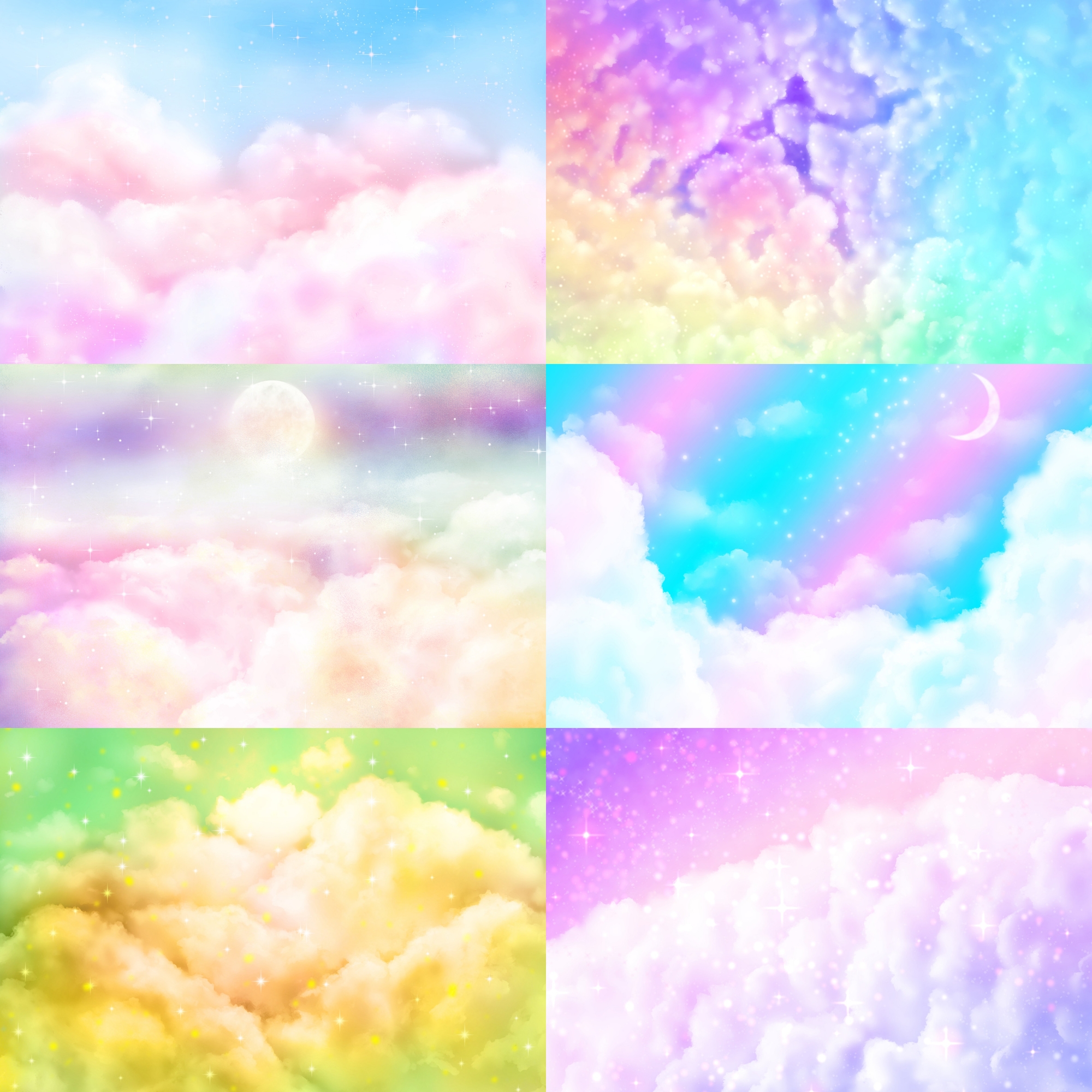 PASTEL STAR NIGHT BACKGROUNDS