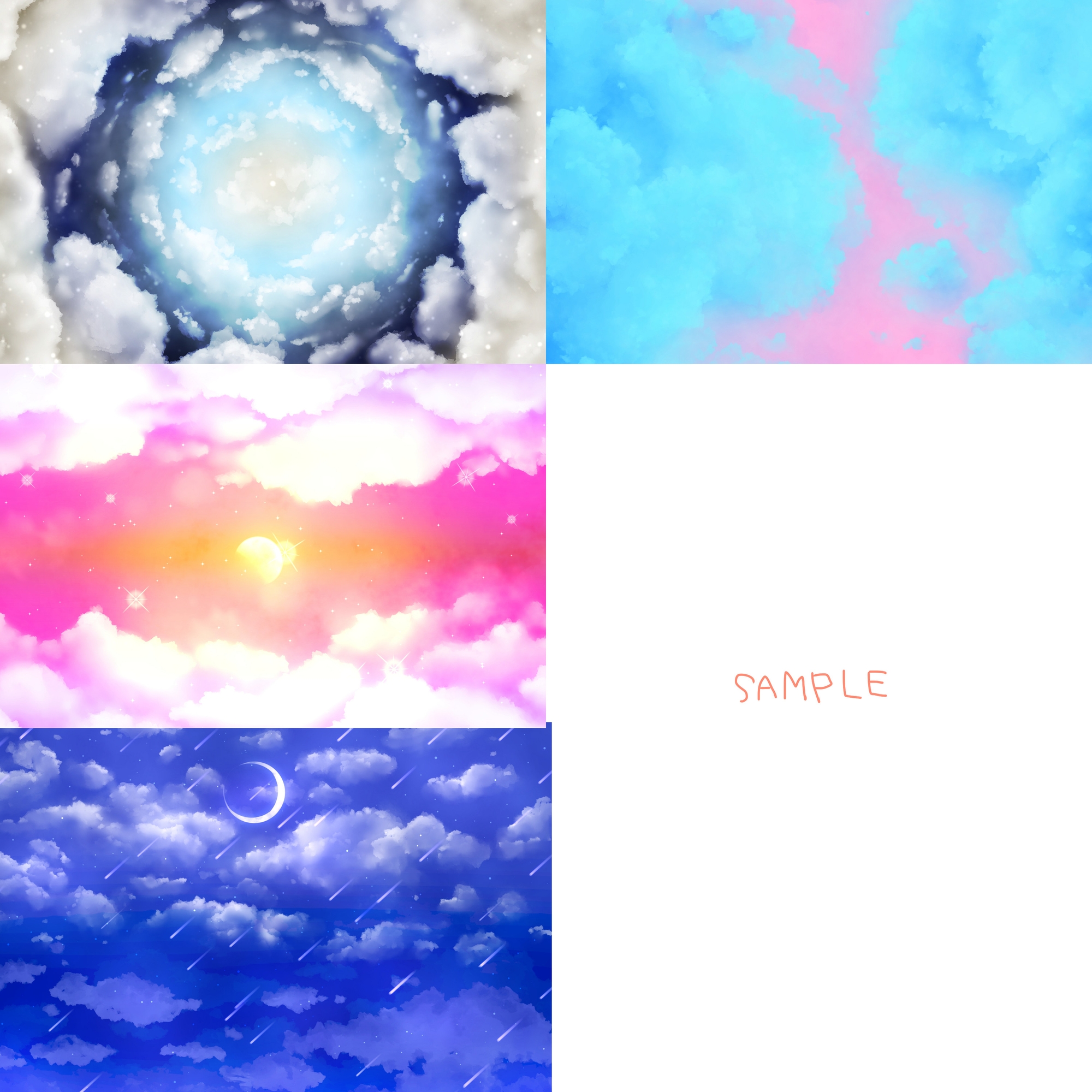 PASTEL STAR NIGHT BACKGROUNDS